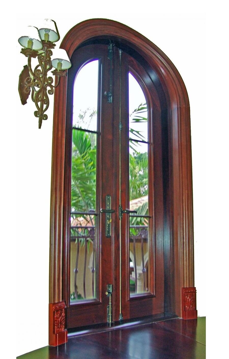 VALUSA MAHOGANY GLASS DOORS AND TRANSOM