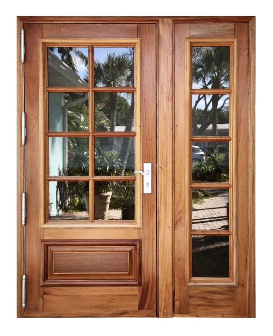 NASSAU-MAHOGANY VALUSA MAHOGANY GLASS DOORS AND TRANSOM